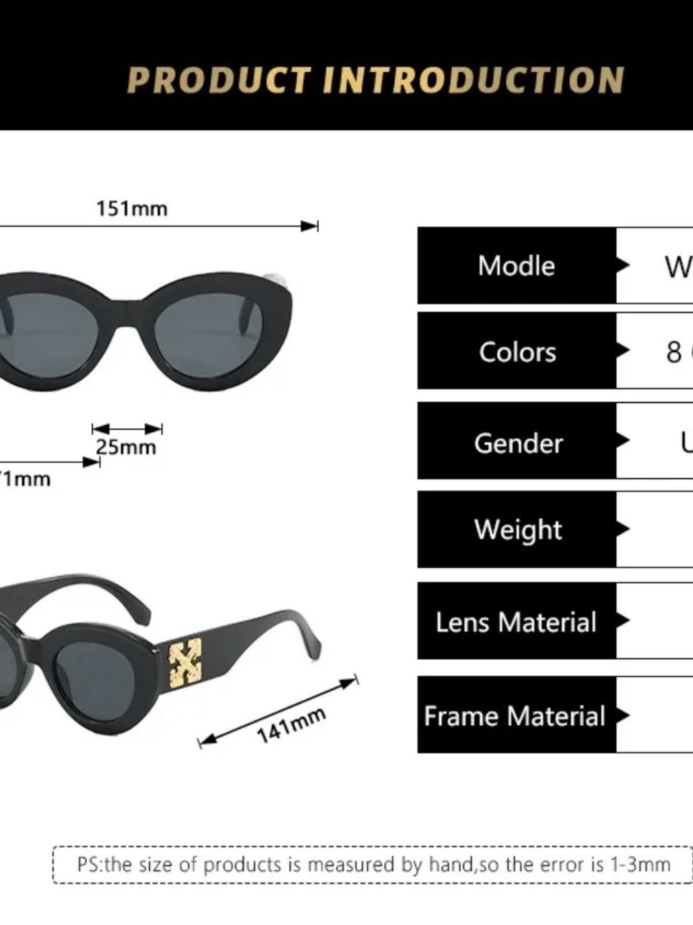Women’s Retro Round Sunglasses in Tan with Gold Accent - Picture 7 of 7